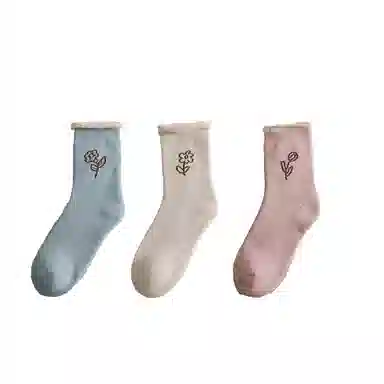 棉基因 加绒加厚抑菌吸汗中筒袜 女款 组合装