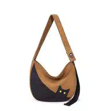 NOXXON Nylon Crossbody Bag Caramel Brown/Off-White