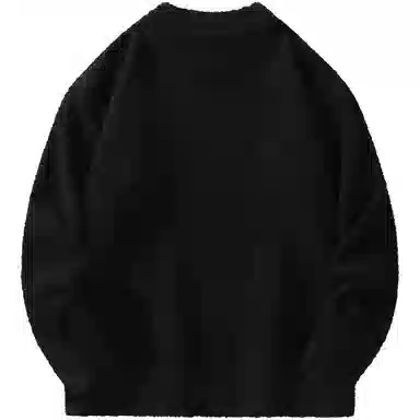 帕丁顿熊 基础款休闲慵懒风小熊胸针纯色宽松保暖加厚针织衫 男女同款