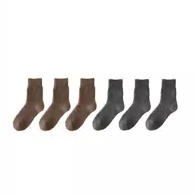 棉基因 加厚抗寒保暖毛巾防寒毛圈中筒袜 男款 组合装