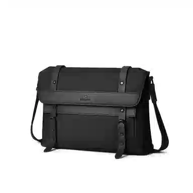 Pierre Cardin Nylon Messenger Bag Black