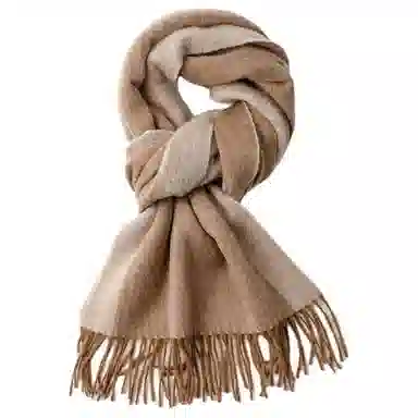 山一丸 新款韩版秋冬季渐变简约时尚保暖 绒线围巾 男女同款情侣款