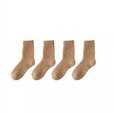 棉基因 抗寒保暖加厚款毛巾袜防寒毛圈中筒袜 男款 组合装