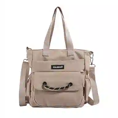 垣途者 韩版补课袋初中生高中学生补习手拎袋简约百搭单肩包大容量手提袋 尼龙布 斜挎包 男女同款情侣款 多色