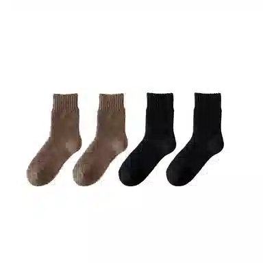 棉基因 加厚抗寒保暖毛巾防寒毛圈中筒袜 男款 组合装