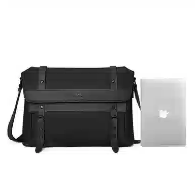 Pierre Cardin Nylon Messenger Bag Black