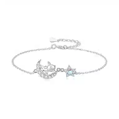 克兰茜 圣诞麋鹿 浪漫甜美小众轻奢简约高级感气质手饰 日常百搭温柔清冷感女友心动甜蜜恋爱 锆石 手链 女款