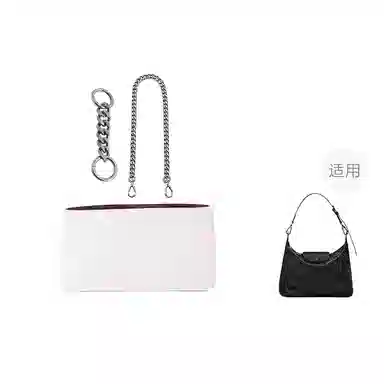 Longchamp Hobo Strap Gunmetal/White