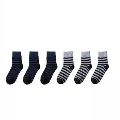 棉基因 舒适透气加厚加绒保暖亲肤毛圈中筒袜 男款 组合装