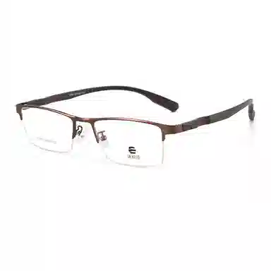 康视顿 商务半框 纯钛注塑钛材 眉毛框/眉线框 光学镜架  男款