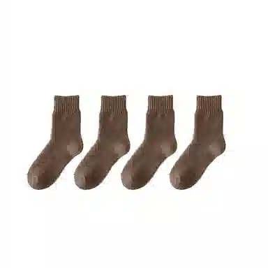 棉基因 抗寒保暖加厚款毛巾袜防寒毛圈中筒袜 男款 组合装