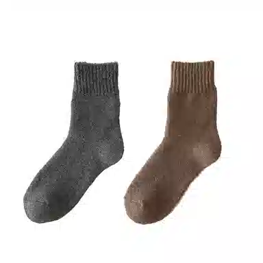 棉基因 加厚抗寒保暖毛巾防寒毛圈中筒袜 男款 组合装