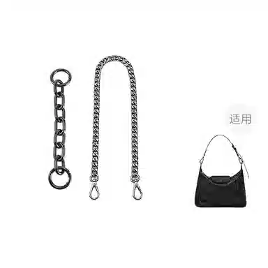 Longchamp Hobo Strap Gunmetal/White