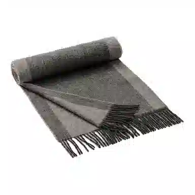 山一丸 新款韩版秋冬季渐变简约时尚保暖 绒线围巾 男女同款情侣款