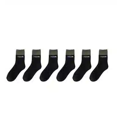 棉基因 毛圈加厚防寒保暖简约运动中筒袜 女款 组合装