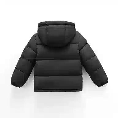 左西 连帽简约字母长袖羽绒服 儿童款