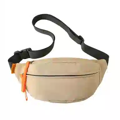 泰克森 休闲简约日常通勤时尚百搭 尼龙 单肩斜挎胸包 男女同款情侣款 黑色/白色/卡其色