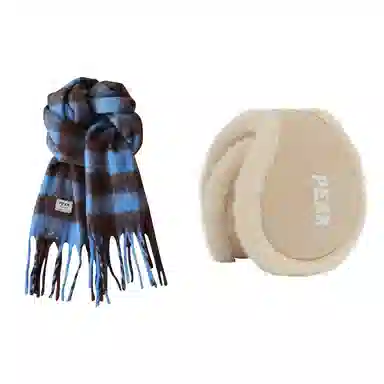 匹克 流苏保暖毛绒护耳韩系 涤纶 绒线围巾 男女同款情侣款