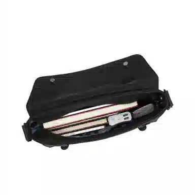 Pierre Cardin Nylon Messenger Bag Black