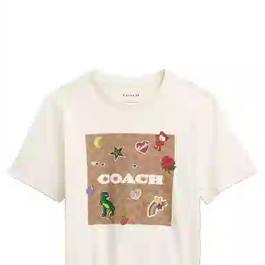 COACH SS24 Logo Tee Cream