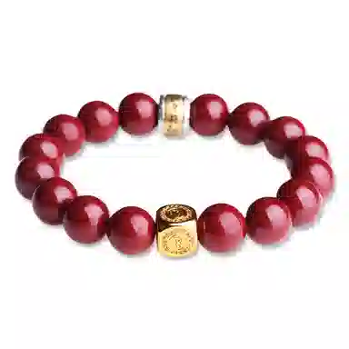 妍韵珠宝 复古国潮风本命年紫金砂 扭转乾坤护身符转运珠 再造辰砂朱砂 手串 男女同款情侣款