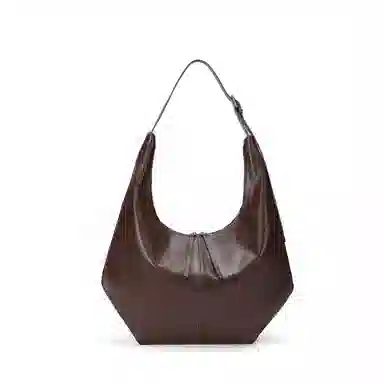 红蜻蜓 时尚简约 牛剖层皮革 腋下包单肩包 女款 黑色/咖啡色