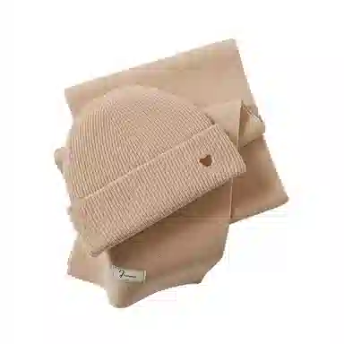 玖慕 毛绒两件套装秋冬女朋友生日送礼保暖精致礼盒 绵羊毛 绒线围巾 女款