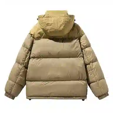 啄木鸟 纯色保暖连帽宽松面包棉服 男女同款