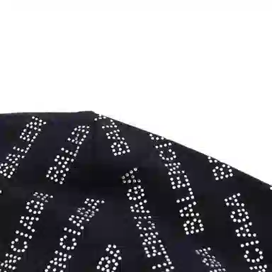 Balenciaga Logo Sequin Long Sleeve T-Shirt Black