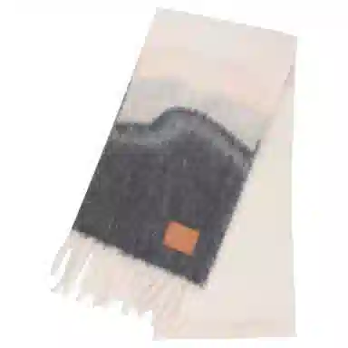 LOEWE Puzzle Wool Scarf Light Brown