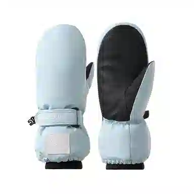 俞兆林 男女童保暖加厚滑雪防寒防泼水冬季户外玩雪防冻包指简约小学生骑车 加绒 手套 儿童款