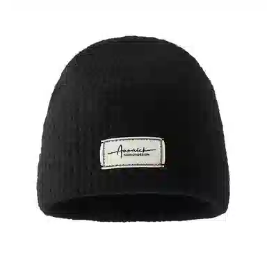 山一丸 简约秋冬舒适套头冷帽护耳户外骑车冬天帽子 羊毛 绒线帽 男女同款情侣款