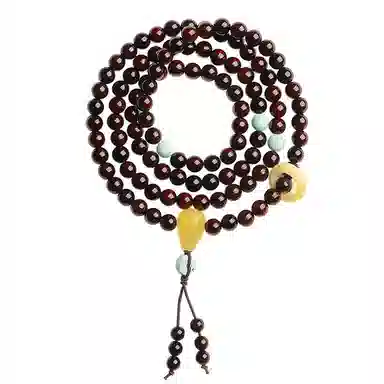 木盛缘 油高密佛珠念珠多圈文玩 小叶紫檀 手串 男女同款情侣款