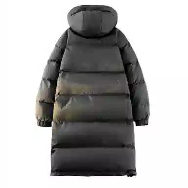 王者荣耀 基础款连帽纯色简约中长款保暖加厚面包字母印花宽松百搭休闲棉服 男女同款