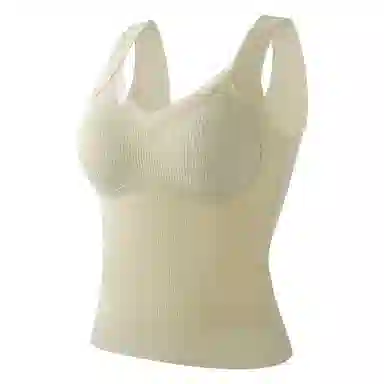 欧迪芬 保暖蓄热轻暖打底软糯恒温不起球磨毛高弹背心 女款