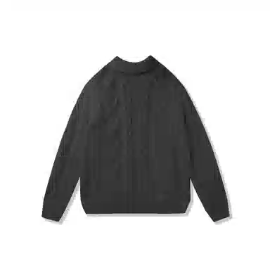 我是大卫 日系纯色百搭翻领开衫韩版宽松加厚长袖针织衫 男女同款