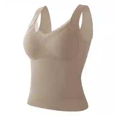 欧迪芬 保暖蓄热轻暖打底软糯恒温不起球磨毛高弹背心 女款