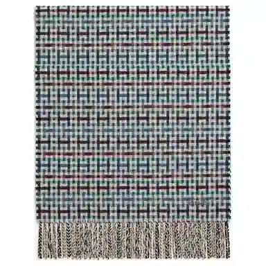 Hermes Scottish H Cashmere Scarf Blue