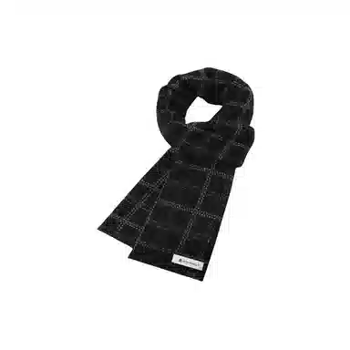 梦特娇 保暖时尚格子休闲百搭商务风 绒线围巾 男款