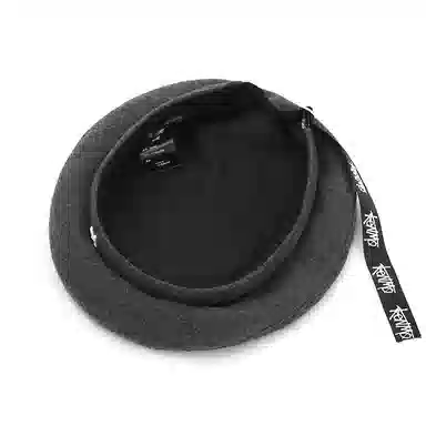 肯默 秋冬保暖 高街长飘带 头围可调节 涤纶 贝雷帽 男女同款情侣款