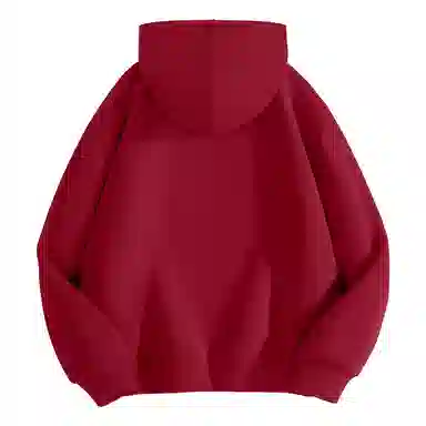 棉致 本命年红色诸事顺遂蛇年宽松加绒舒适连帽重磅纯色百搭潮牌休闲落肩长袖卫衣 男女同款