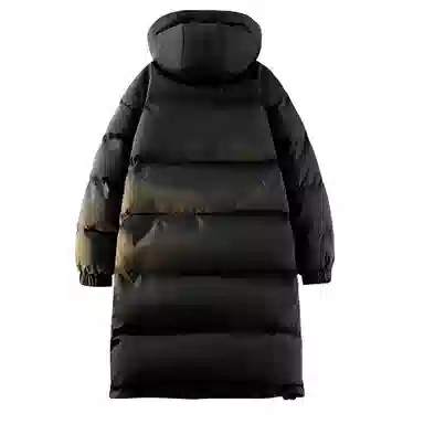 王者荣耀 基础款连帽纯色简约中长款保暖加厚面包字母印花宽松百搭休闲棉服 男女同款