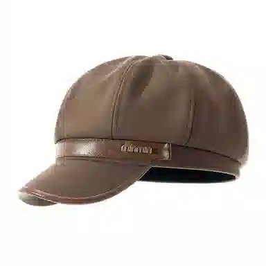 上海故事 复古英伦风金属标八角青春可爱俏皮 聚酯纤维 鸭舌帽 男女同款情侣款