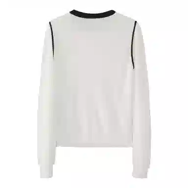 法儿家 韩系慵懒修身圆领针织衫 女款