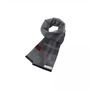 梦特娇 保暖时尚格子休闲百搭商务风 绒线围巾 男款