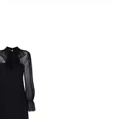 Miu Miu FW22 Sheer Lace Dress Black