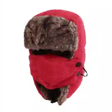 BAIJUAN Winter Warm Detachable Mask Earflap Hat