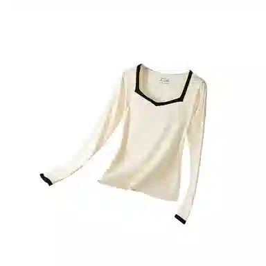 欧迪芬 无痕发热加绒加厚舒适长袖秋衣休闲亲肤保暖上装 女款