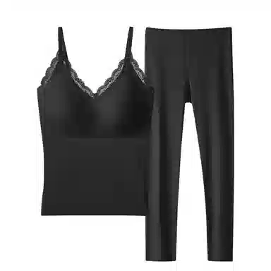 欧迪芬 背心无痕塑性显瘦带胸垫秋衣蓄热锁温保暖套装 女款