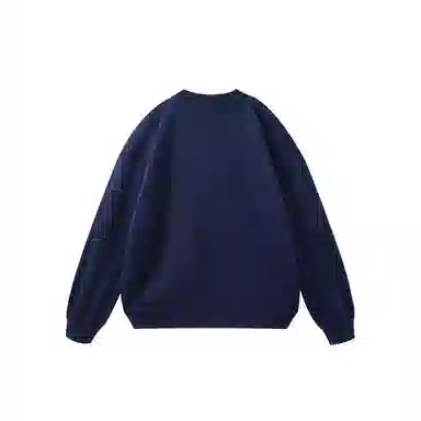 我是大卫 港风纯色宽松慵懒风潮流复古圆领百搭长袖针织衫 男女同款